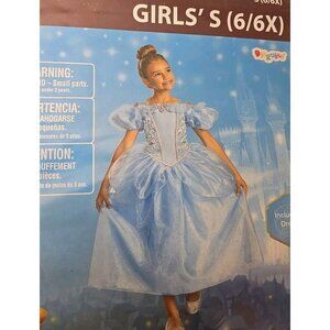Disguise Disney Princess Cinderella Costume Dress NEW Child Size Small 6/6x NEW